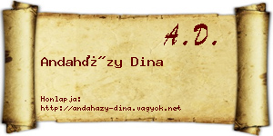 Andaházy Dina névjegykártya